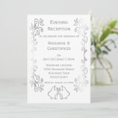 シルバーベルズスクロールワーク結婚式レセプション 招待状 (スタンド正面)