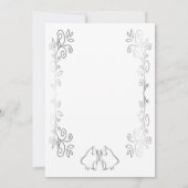 シルバーベルズスクロールワーク結婚式レセプション 招待状 (裏面)