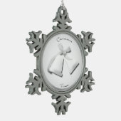 シルバーベルズツリーオーナメント スノーフレークピューターオーナメント (左)