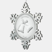 シルバーベルズツリーオーナメント スノーフレークピューターオーナメント (右)