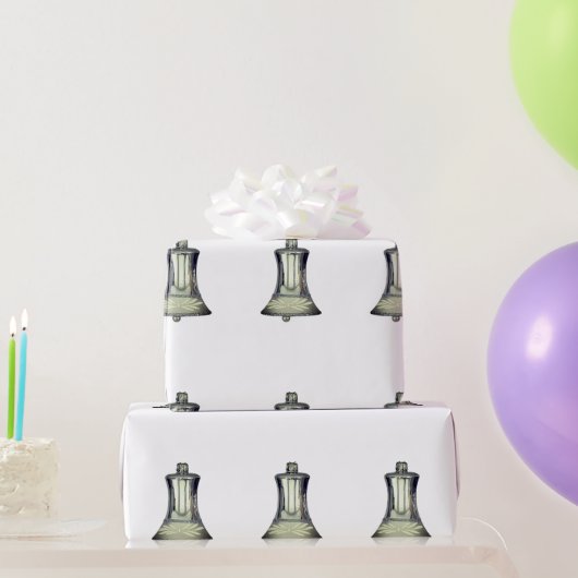 シルバーベルズホワイトラッピング紙 ラッピングペーパー (パーティーギフト)