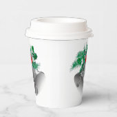 シルバーベルズ&ホリー紙カップ 紙コップ (右)