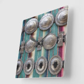 シルバーベルト販売、サンタフェ、ニューメキシコ。宇佐 スクエア壁時計 (傾斜)