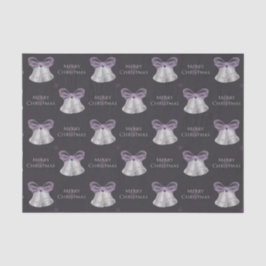 シルバーベル&パープルボウメリークリスマス 薄葉紙