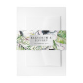 シルバーホワイトアネモネ金ゴールド幾何結婚の 招待状ベリーバンド (正面例)