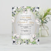 シルバーホワイトアネモン私はBBQリハーサル夕食会をする 招待状 (スタンド正面)