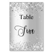 シルバーホワイトグリッター書道表5 5 テーブルナンバー (裏面)