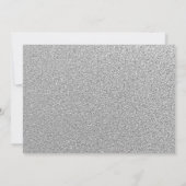 シルバーホワイトグリッター結婚ズドレスブライダルシャワー 招待状 (裏面)