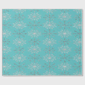 シルバーホワイトグリッター雪 ラッピングペーパー (フラット)