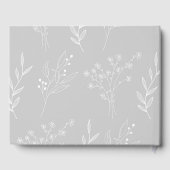 シルバーホワイトコーナーフローラボホ結婚ズ ゲストブック (裏面)