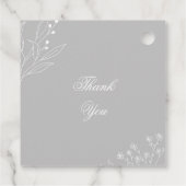 シルバーホワイトコーナーフローラボホ結婚ズ フェイバータグ (裏面)