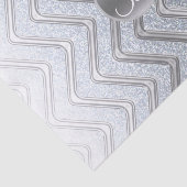 シルバーホワイトシェブロンシャインモノグラムレターイニシャル 薄葉紙 (詳細)