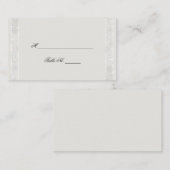 シルバーホワイトスノーフレークウィンターウェディング座席表 プレイスカード (正面/裏面)