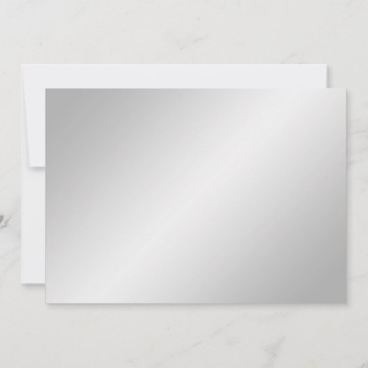 シルバーホワイトスノーフレーク冬の結婚式招待状 招待状 (裏面)