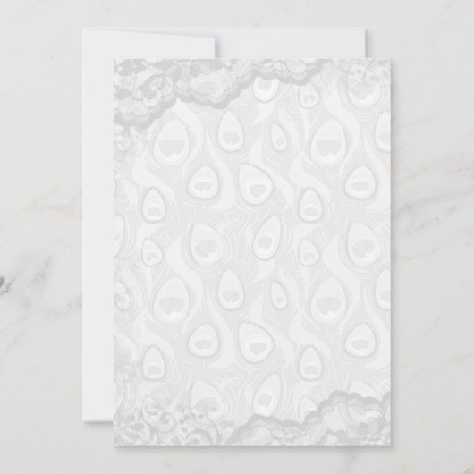 シルバーホワイトタンデム自転車結婚式招待状 招待状 (裏面)