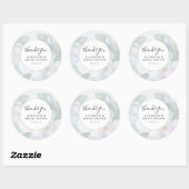 シルバーホワイトドグウッドフラスズブライダルシャワー ラウンドシール (シート)