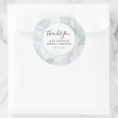 シルバーホワイトドグウッドフラスズブライダルシャワー ラウンドシール (バッグ)