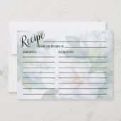 シルバーホワイトドグウッド結婚ブロッサムレシピカード (正面)