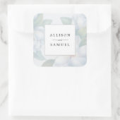 シルバーホワイトドグウッド花個人的な好意シール スクエアシール (バッグ)