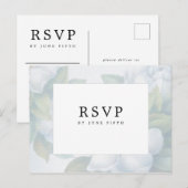 シルバーホワイトドグウッド花咲きRSVP ポストカード (正面/裏面)