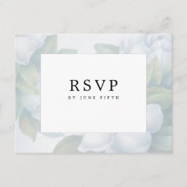 シルバーホワイトドグウッド花咲きRSVP ポストカード