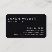 シルバーホワイトドッグシルエットミニマル雲 名刺 (裏面)