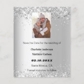 シルバーホワイトフローラ写真Save the Date 結婚's (裏面)