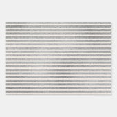 シルバーホワイト水玉模様ストライプズクリスマスホリデー ラッピングペーパーシート (正面2)