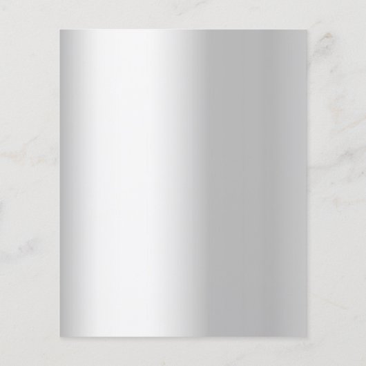 シルバーホワイト花模様ダイヤモンド結婚式招待状 (裏面)