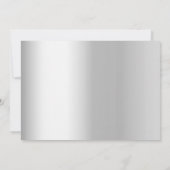 シルバーホワイト花模様レース誕生日 セーブザデート (裏面)