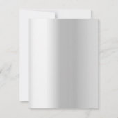 シルバーホワイト花模様結婚のメニューカード 招待状 (裏面)