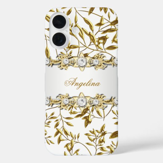 シルバーホワイト金ゴールドダイヤモンドジュエルサムスンギャラクシーS5 Case-Mate iPhoneケース (裏面)