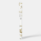 シルバーホワイト金ゴールドダイヤモンドジュエルフローラ Case-Mate iPhoneケース (裏面 / 左)