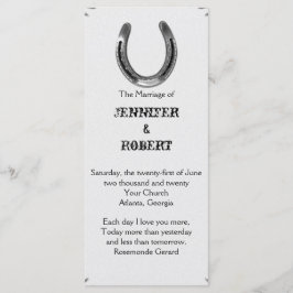 シルバーホースシューオンホワイト結婚式 プログラム