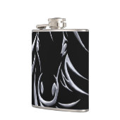シルバーホースヘッドオンブラック フラスク (左)