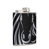 シルバーホースヘッドオンブラック フラスク (右)