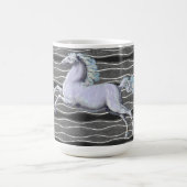 シルバーホースヴィンテージアートマグカップ コーヒーマグカップ (中央)