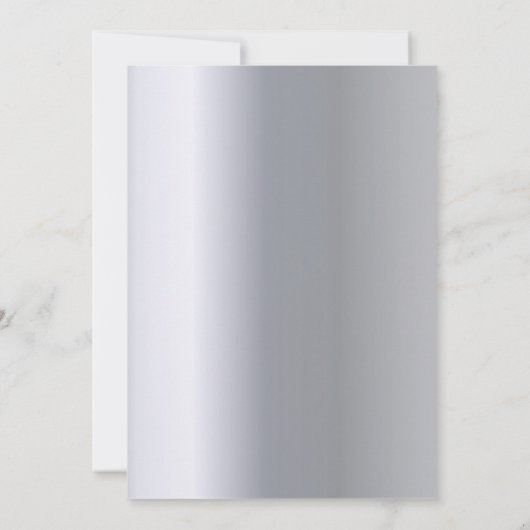 シルバーボウエレガント誕生日 招待状 (裏面)