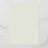 シルバーボウセージ緑のクレストバプテスマ 箔招待状 (裏面)