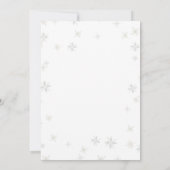 シルバーボウベビーベビーシャワー外は寒い 招待状 (裏面)