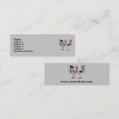 シルバーボウ&パール スキニー名刺 (正面/裏面)