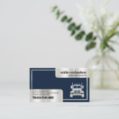 シルバーボックスコーナーフレーム物流トラック 名刺 (スタンド正面)