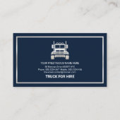 シルバーボックスコーナーフレーム物流トラック 名刺 (裏面)