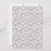 シルバーボヘミアンレースシンプル結婚式招待状 招待状 (裏面)