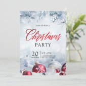 シルバーボーズスノーフレークスクリスマスホリデーパーティー 招待状 (スタンド正面)