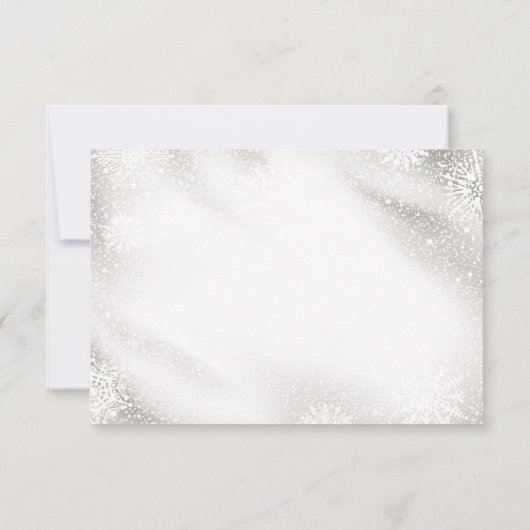 シルバーボーズスノーフレークスクリスマスホリデーRSVP 出欠カード (裏面)