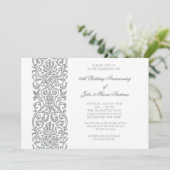 シルバーボーダー 25周年結婚記念日パーティー 招待状 (スタンド正面)