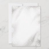 シルバーボーブルススノーフレーク新年のディナーパーティー 招待状 (裏面)