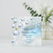 シルバーボーブル&スノーフレークスクリスマスパーティー 招待状 (スタンド正面)
