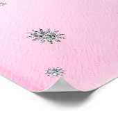 シルバーポスター付き光ピンクの輝きグリッター ポスター (角)